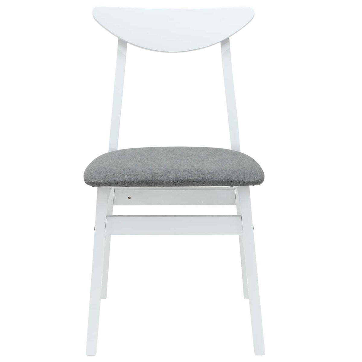 Spisestoler 2 Pcs Hvit 42 X 47.5 X 81 Cm Solid Gummitre
