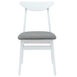 Spisestoler 2 Pcs Hvit 42 X 47.5 X 81 Cm Solid Gummitre
