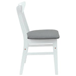 Spisestoler 2 Pcs Hvit 42 X 47.5 X 81 Cm Solid Gummitre