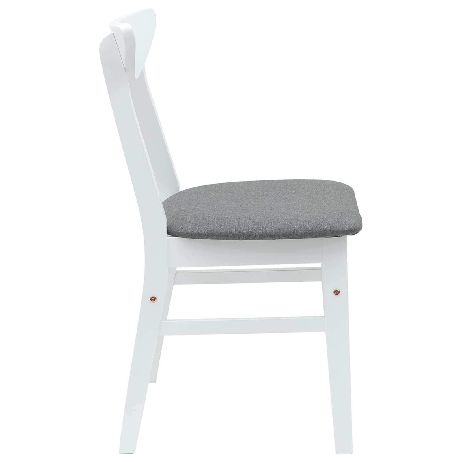 Spisestoler 2 Pcs Hvit 42 X 47.5 X 81 Cm Solid Gummitre