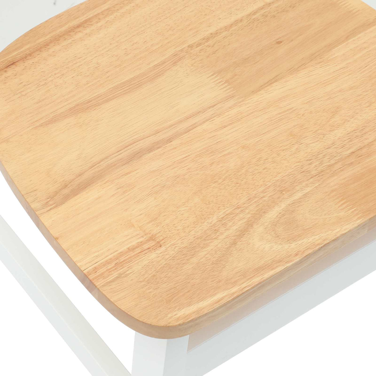 Spisestoler 2 Pcs Hvit 42 X 47.5 X 81 Cm Solid Gummitre