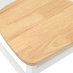 Spisestoler 2 Pcs Hvit 42 X 47.5 X 81 Cm Solid Gummitre