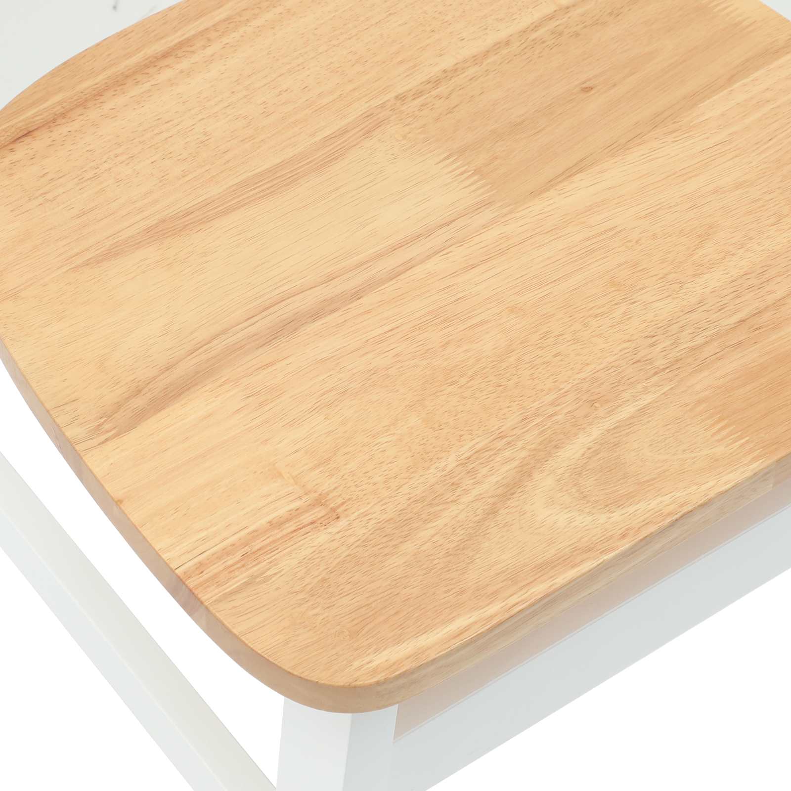 Spisestoler 2 Pcs Hvit 42 X 47.5 X 81 Cm Solid Gummitre