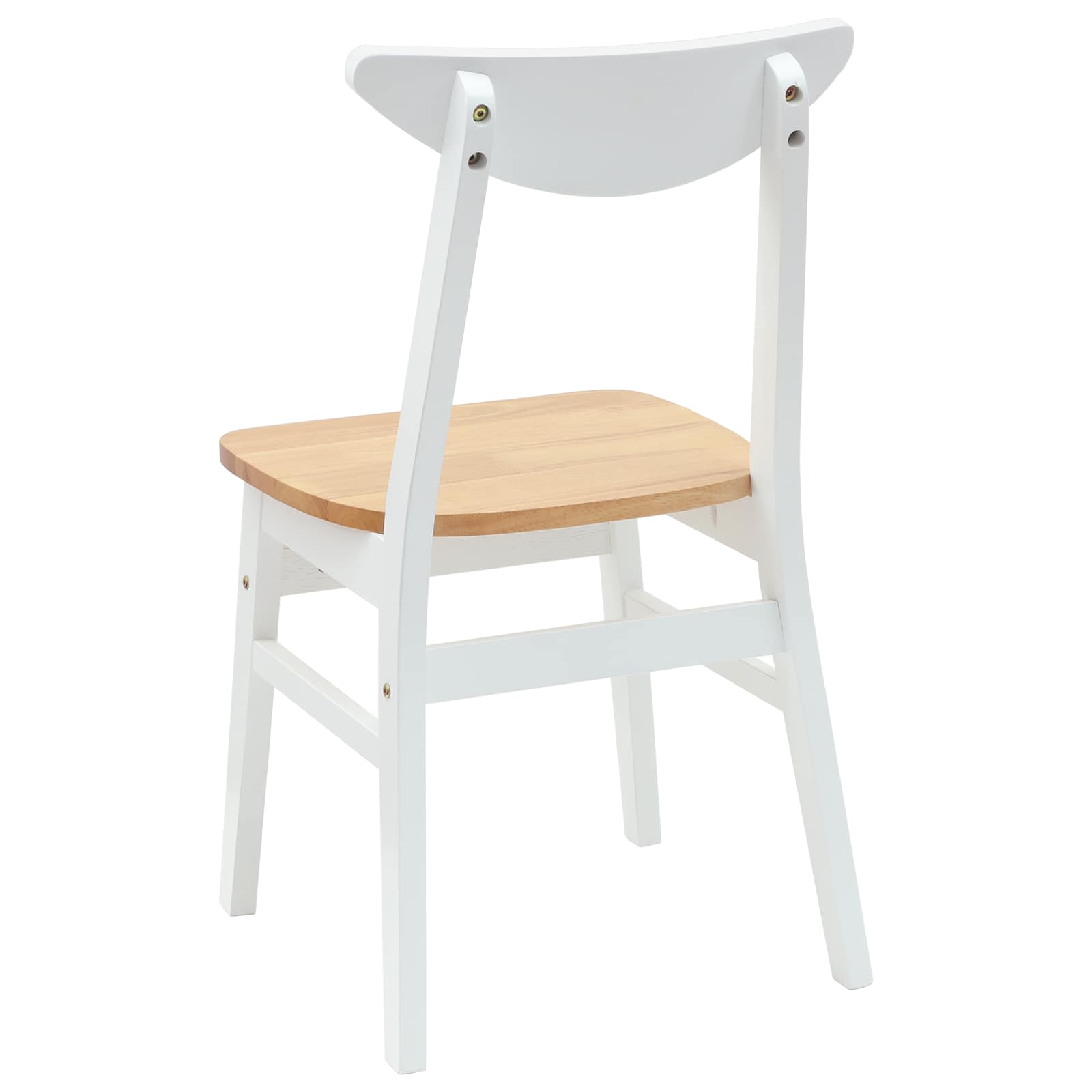 Spisestoler 2 Pcs Hvit 42 X 47.5 X 81 Cm Solid Gummitre