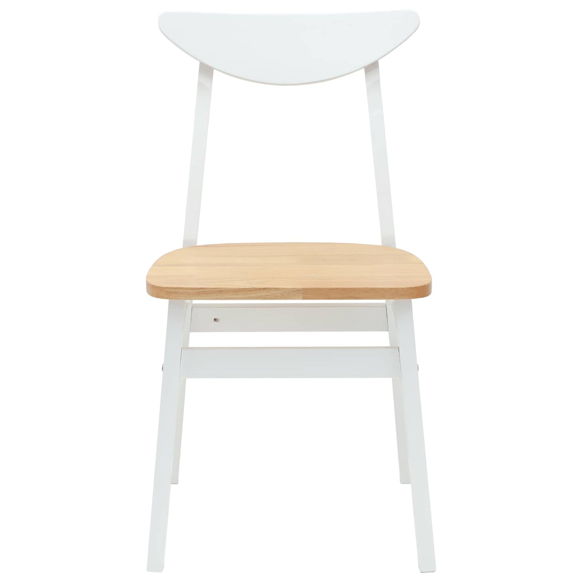 Spisestoler 2 Pcs Hvit 42 X 47.5 X 81 Cm Solid Gummitre