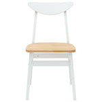 Spisestoler 2 Pcs Hvit 42 X 47.5 X 81 Cm Solid Gummitre