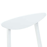Spisestoler 2 Pcs Hvit 42 X 47.5 X 81 Cm Solid Gummitre