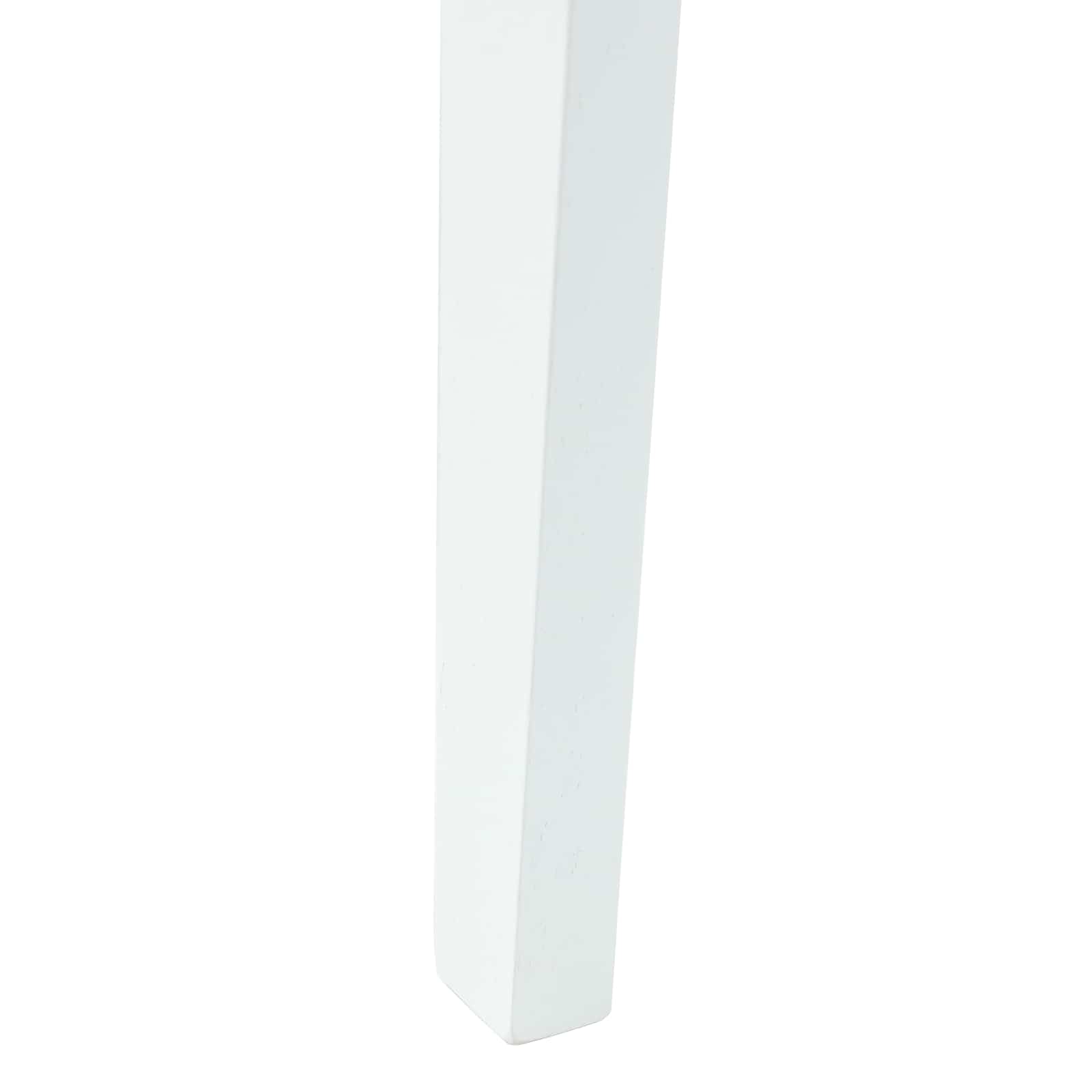 Spisestoler 2 Pcs Hvit 42 X 47.5 X 81 Cm Solid Gummitre