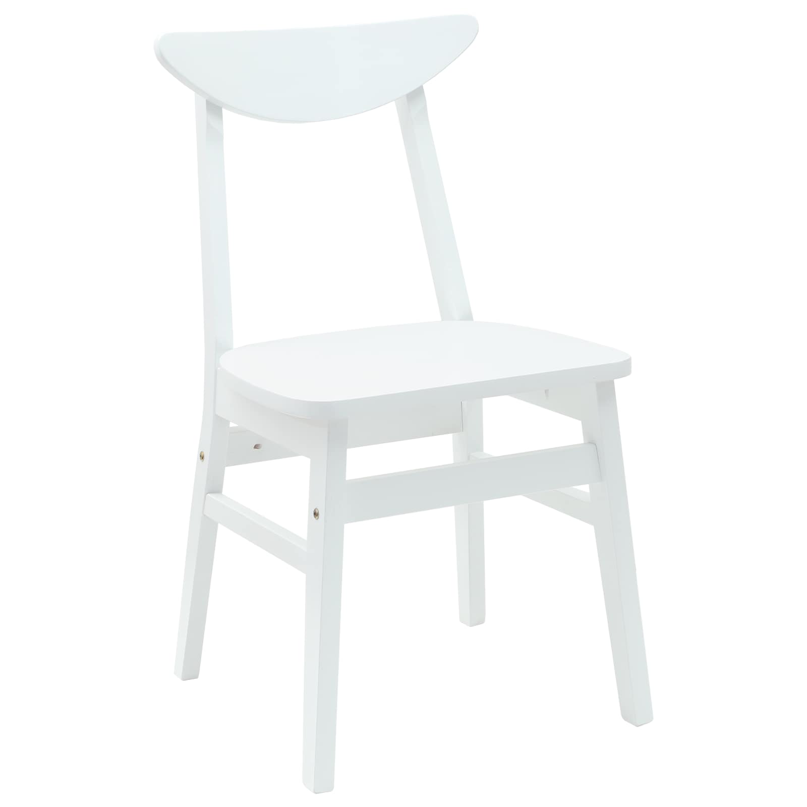 Spisestoler 2 Pcs Hvit 42 X 47.5 X 81 Cm Solid Gummitre