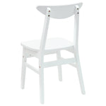Spisestoler 2 Pcs Hvit 42 X 47.5 X 81 Cm Solid Gummitre