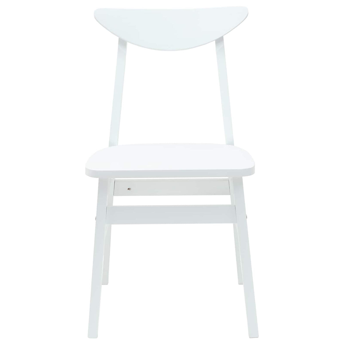 Spisestoler 2 Pcs Hvit 42 X 47.5 X 81 Cm Solid Gummitre