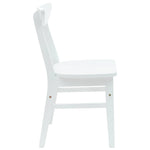 Spisestoler 2 Pcs Hvit 42 X 47.5 X 81 Cm Solid Gummitre
