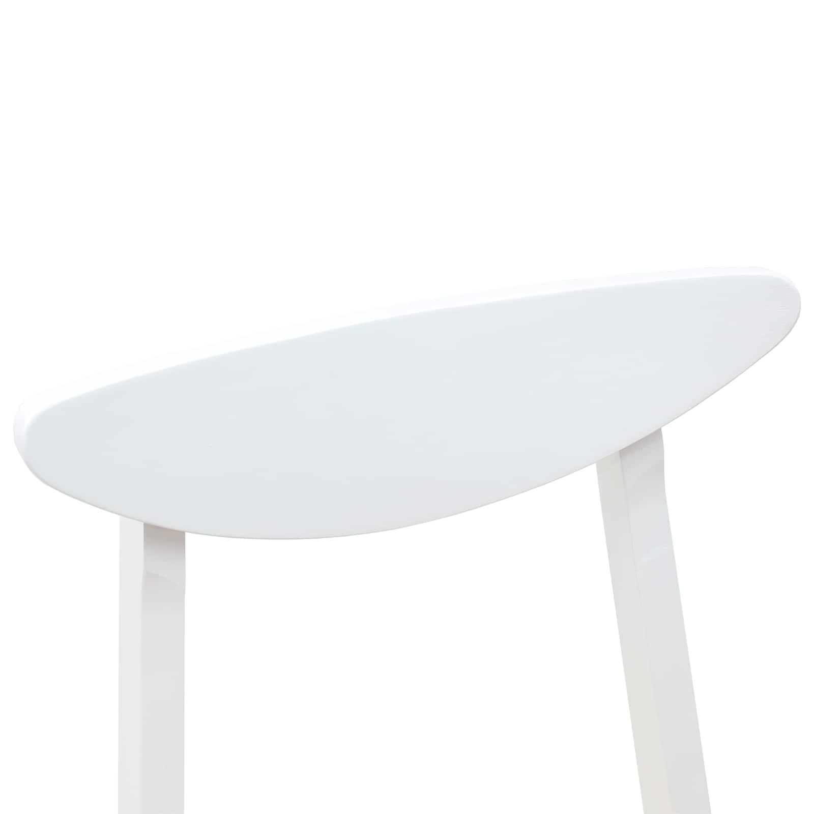 Spisestoler 2 Pcs Hvit 42 X 47.5 X 81 Cm Solid Gummitre