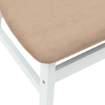 Spisestoler 2 Pcs Hvit 42 X 47.5 X 81 Cm Solid Gummitre