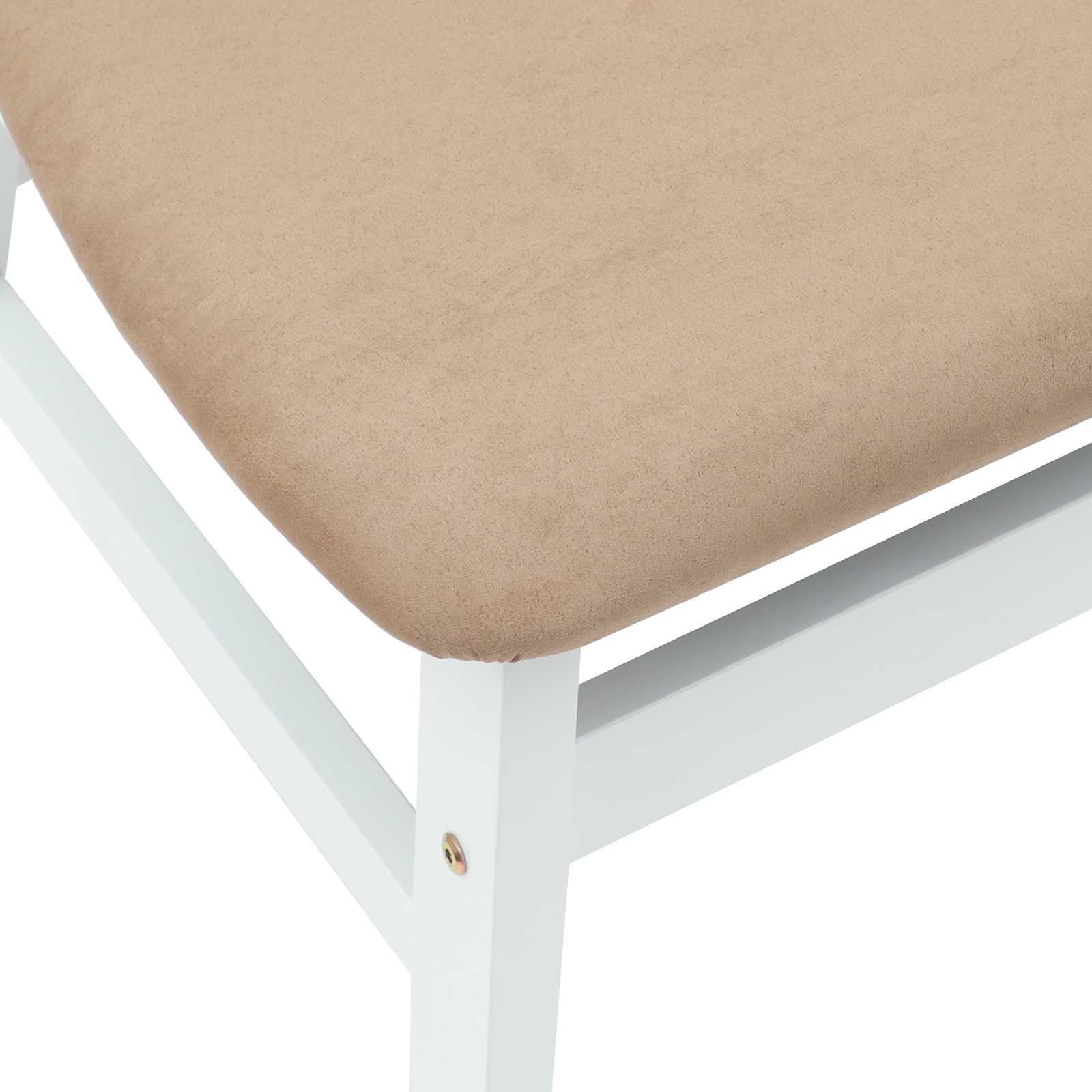 Spisestoler 2 Pcs Hvit 42 X 47.5 X 81 Cm Solid Gummitre