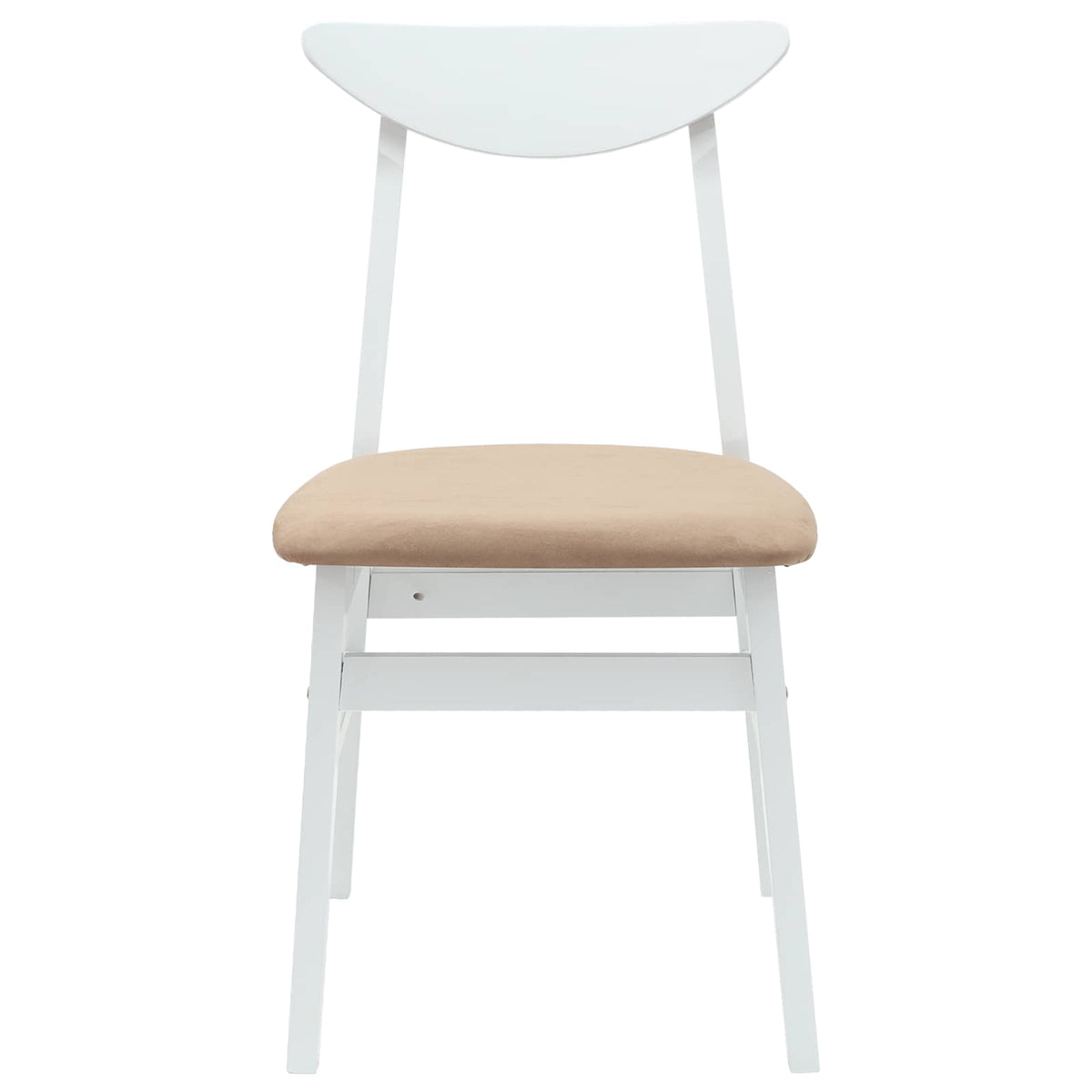Spisestoler 2 Pcs Hvit 42 X 47.5 X 81 Cm Solid Gummitre