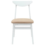 Spisestoler 2 Pcs Hvit 42 X 47.5 X 81 Cm Solid Gummitre