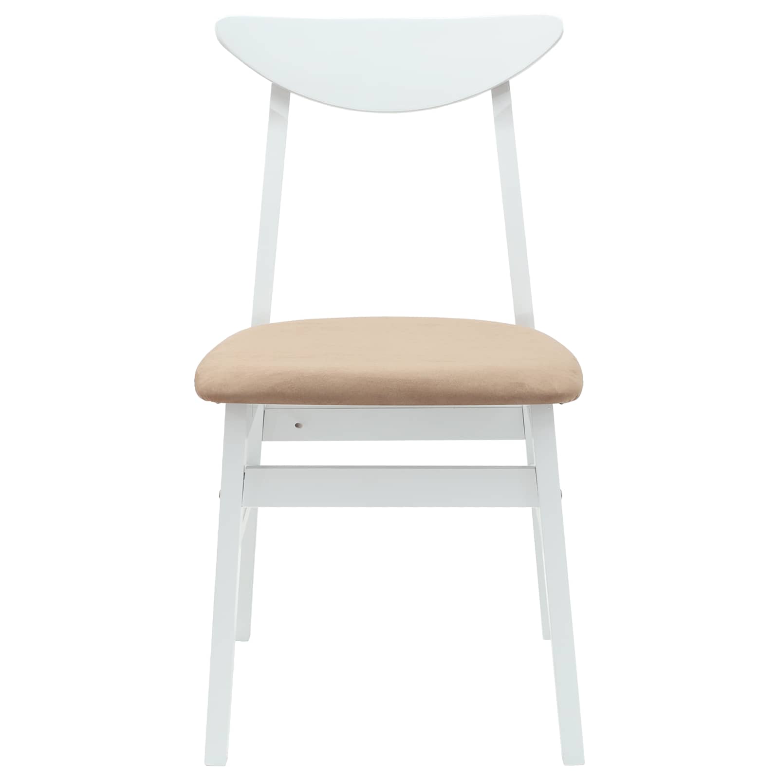 Spisestoler 2 Pcs Hvit 42 X 47.5 X 81 Cm Solid Gummitre