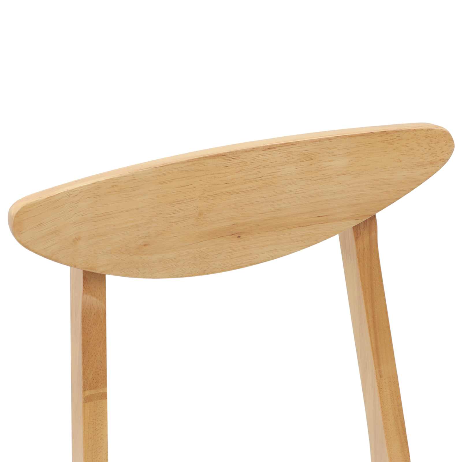 Spisestoler 2 Pcs Naturlig 42 X 47.5 X 81 Cm Solid Gummitre