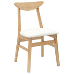 Spisestoler 2 Pcs Naturlig 42 X 47.5 X 81 Cm Solid Gummitre