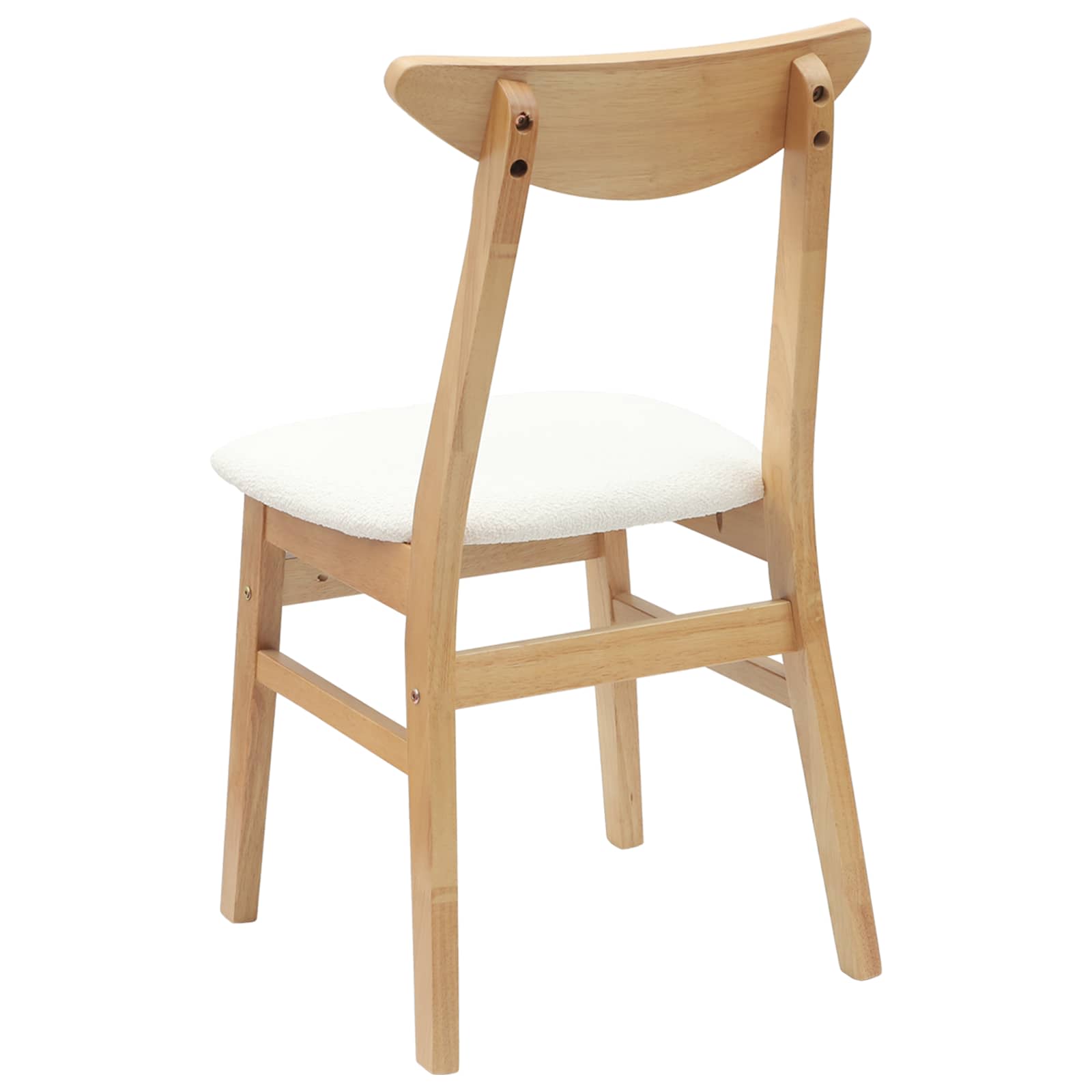Spisestoler 2 Pcs Naturlig 42 X 47.5 X 81 Cm Solid Gummitre