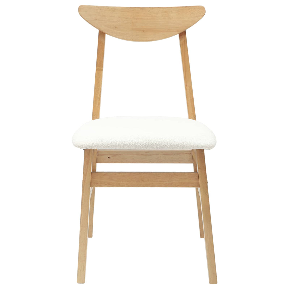 Spisestoler 2 Pcs Naturlig 42 X 47.5 X 81 Cm Solid Gummitre