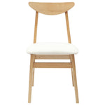 Spisestoler 2 Pcs Naturlig 42 X 47.5 X 81 Cm Solid Gummitre