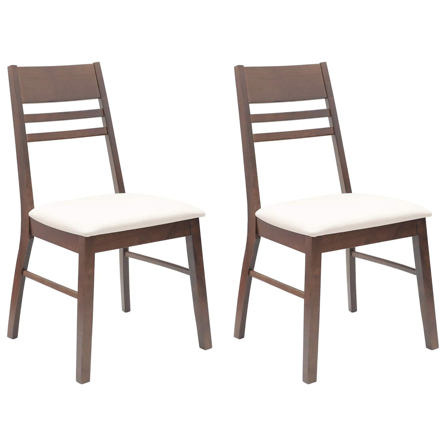 Spisestoler 2 Pcs Lys Brun 43 X 54 X 89 Cm Solid Gummitre
