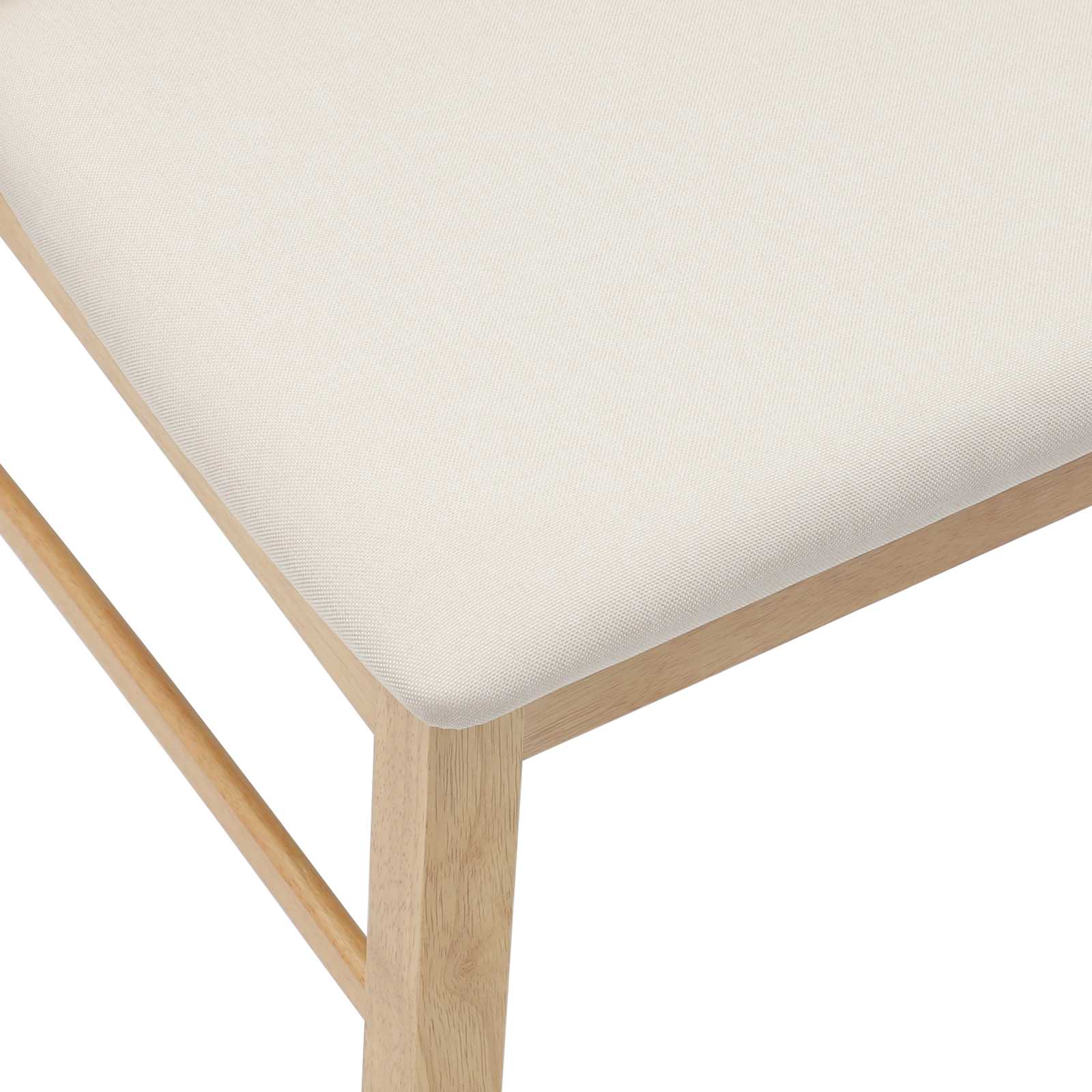 Spisestoler 2 Pcs Naturlig 43 X 54 X 89 Cm Solid Gummitre