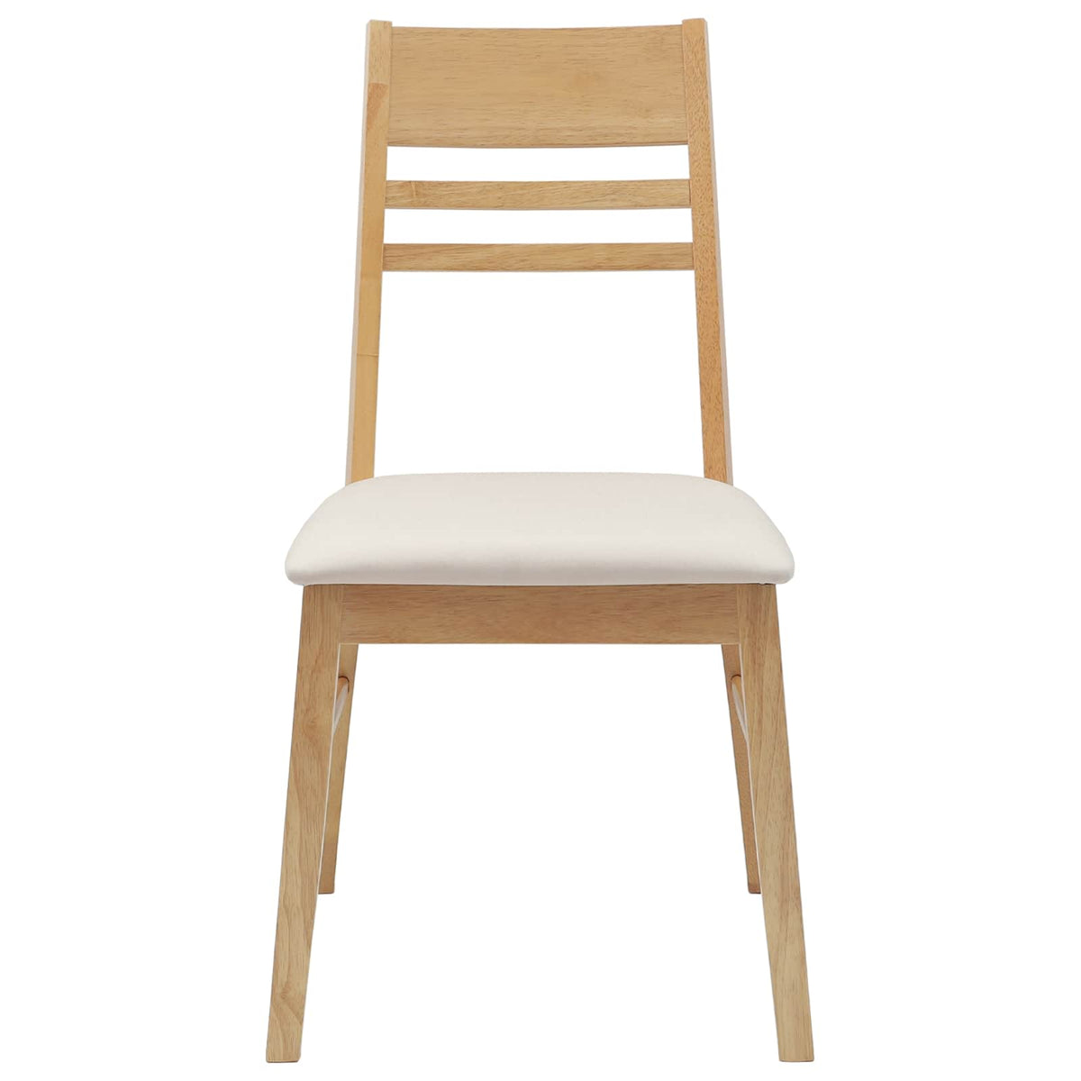 Spisestoler 2 Pcs Naturlig 43 X 54 X 89 Cm Solid Gummitre