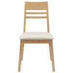 Spisestoler 2 Pcs Naturlig 43 X 54 X 89 Cm Solid Gummitre