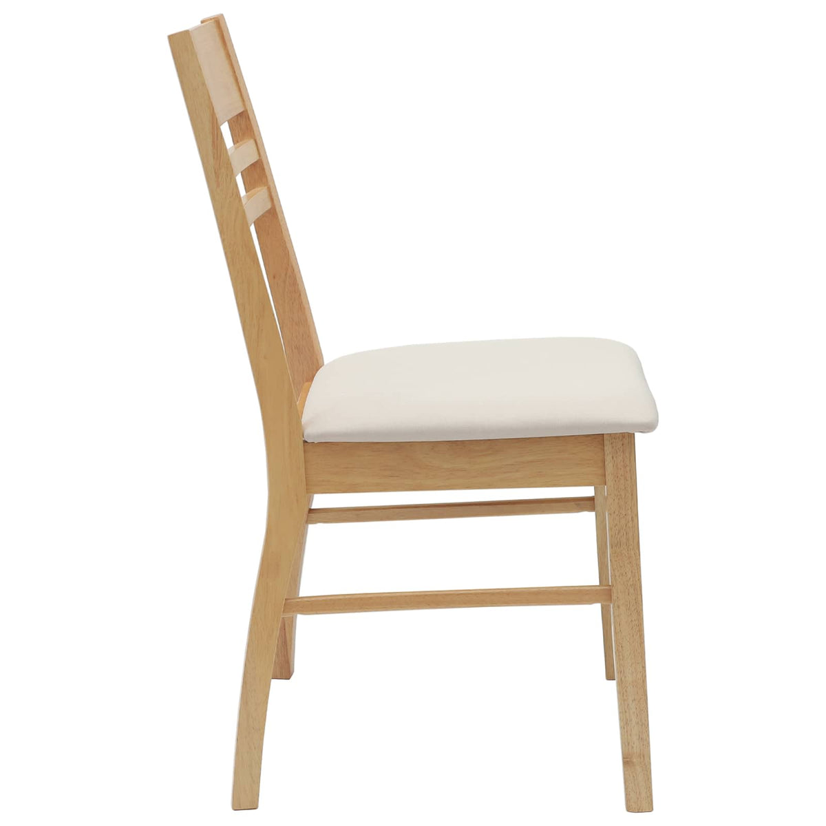 Spisestoler 2 Pcs Naturlig 43 X 54 X 89 Cm Solid Gummitre