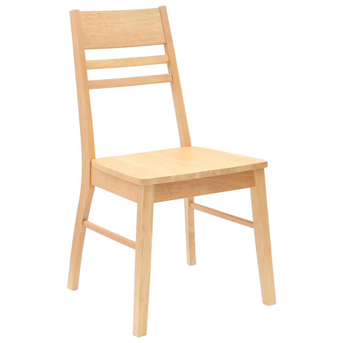 Spisestoler 2 Pcs Naturlig 43 X 54 X 89 Cm Solid Gummitre