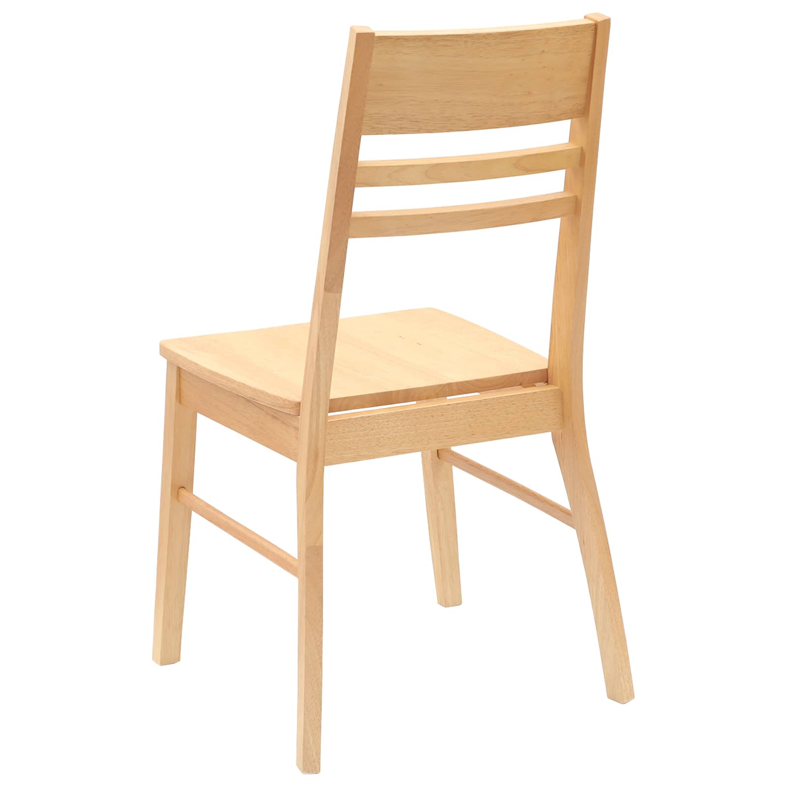 Spisestoler 2 Pcs Naturlig 43 X 54 X 89 Cm Solid Gummitre