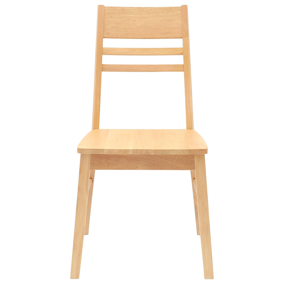 Spisestoler 2 Pcs Naturlig 43 X 54 X 89 Cm Solid Gummitre