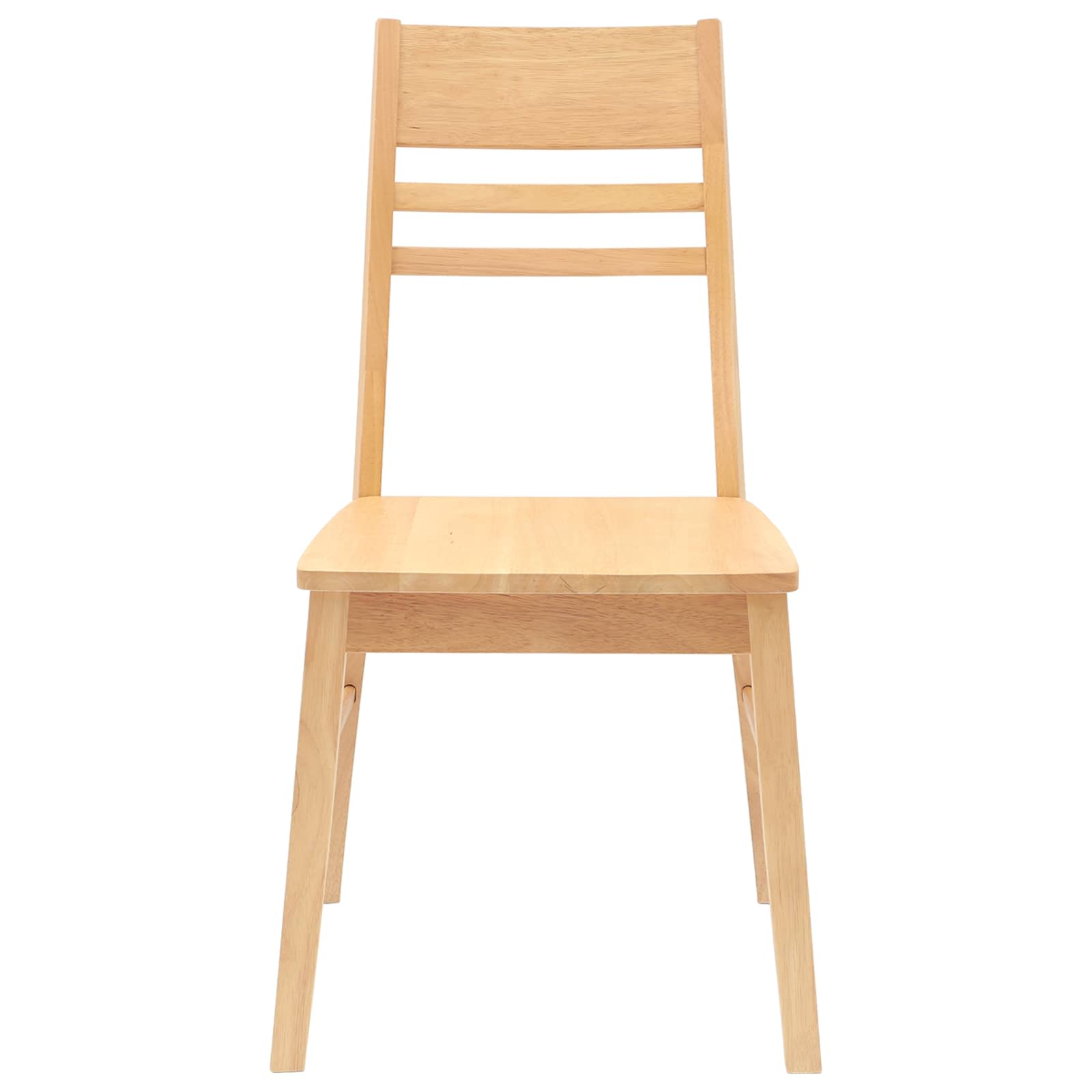 Spisestoler 2 Pcs Naturlig 43 X 54 X 89 Cm Solid Gummitre