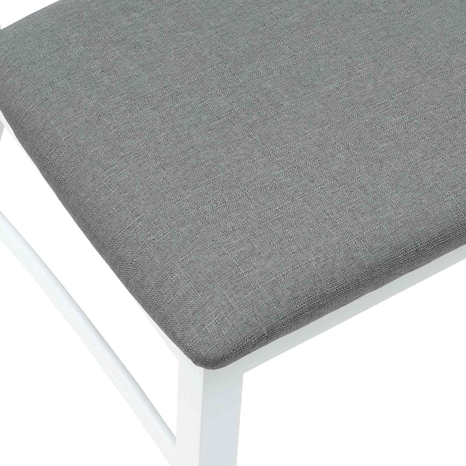Spisestoler 2 Pcs Hvit 43 X 54 X 89 Cm Solid Gummitre