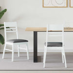 Spisestoler 2 Pcs Hvit 43 X 54 X 89 Cm Solid Gummitre