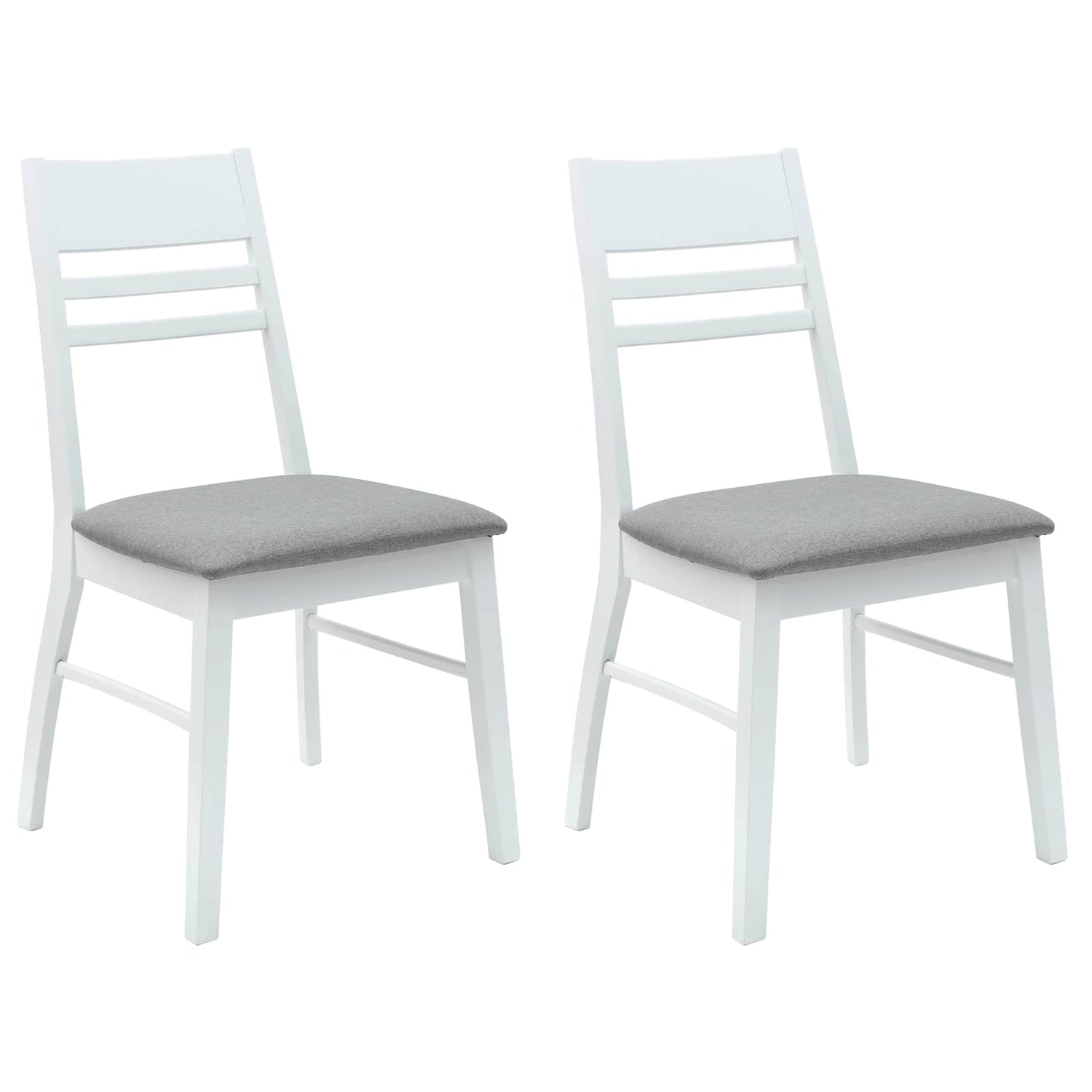 Spisestoler 2 Pcs Hvit 43 X 54 X 89 Cm Solid Gummitre