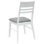 Spisestoler 2 Pcs Hvit 43 X 54 X 89 Cm Solid Gummitre