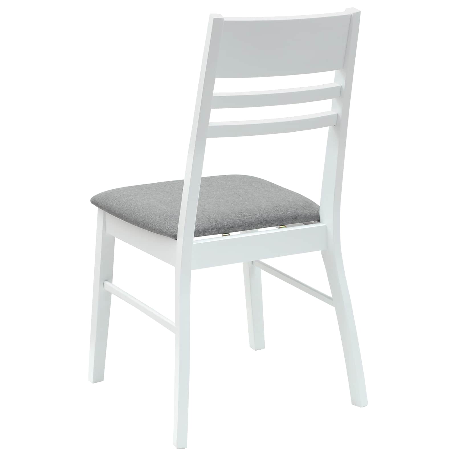 Spisestoler 2 Pcs Hvit 43 X 54 X 89 Cm Solid Gummitre