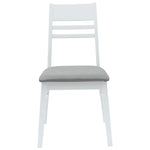 Spisestoler 2 Pcs Hvit 43 X 54 X 89 Cm Solid Gummitre