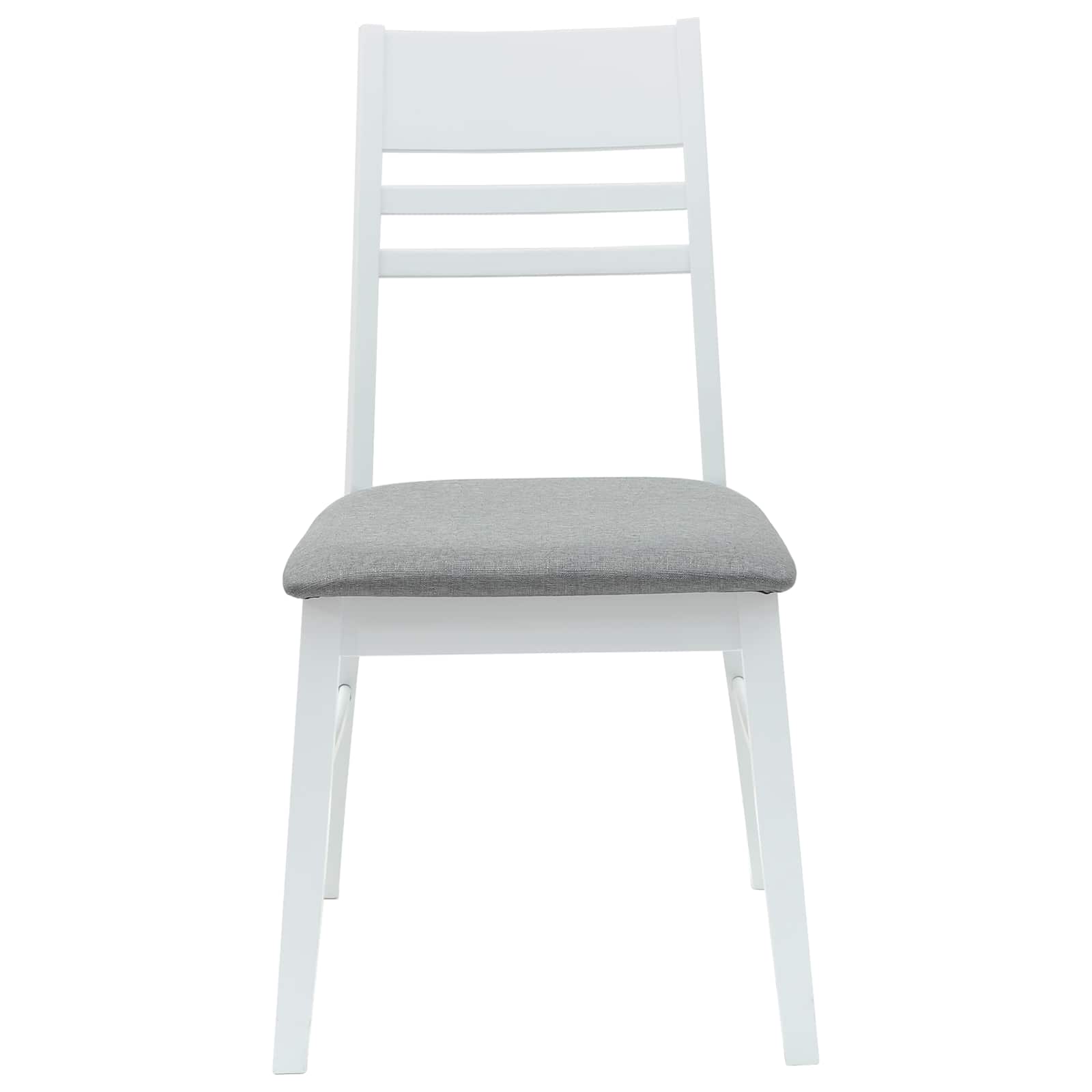 Spisestoler 2 Pcs Hvit 43 X 54 X 89 Cm Solid Gummitre