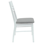 Spisestoler 2 Pcs Hvit 43 X 54 X 89 Cm Solid Gummitre