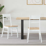 Spisestoler 2 Pcs Hvit 43 X 54 X 89 Cm Solid Gummitre