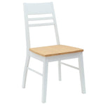 Spisestoler 2 Pcs Hvit 43 X 54 X 89 Cm Solid Gummitre