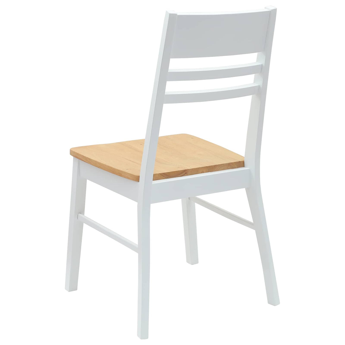 Spisestoler 2 Pcs Hvit 43 X 54 X 89 Cm Solid Gummitre