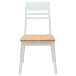 Spisestoler 2 Pcs Hvit 43 X 54 X 89 Cm Solid Gummitre