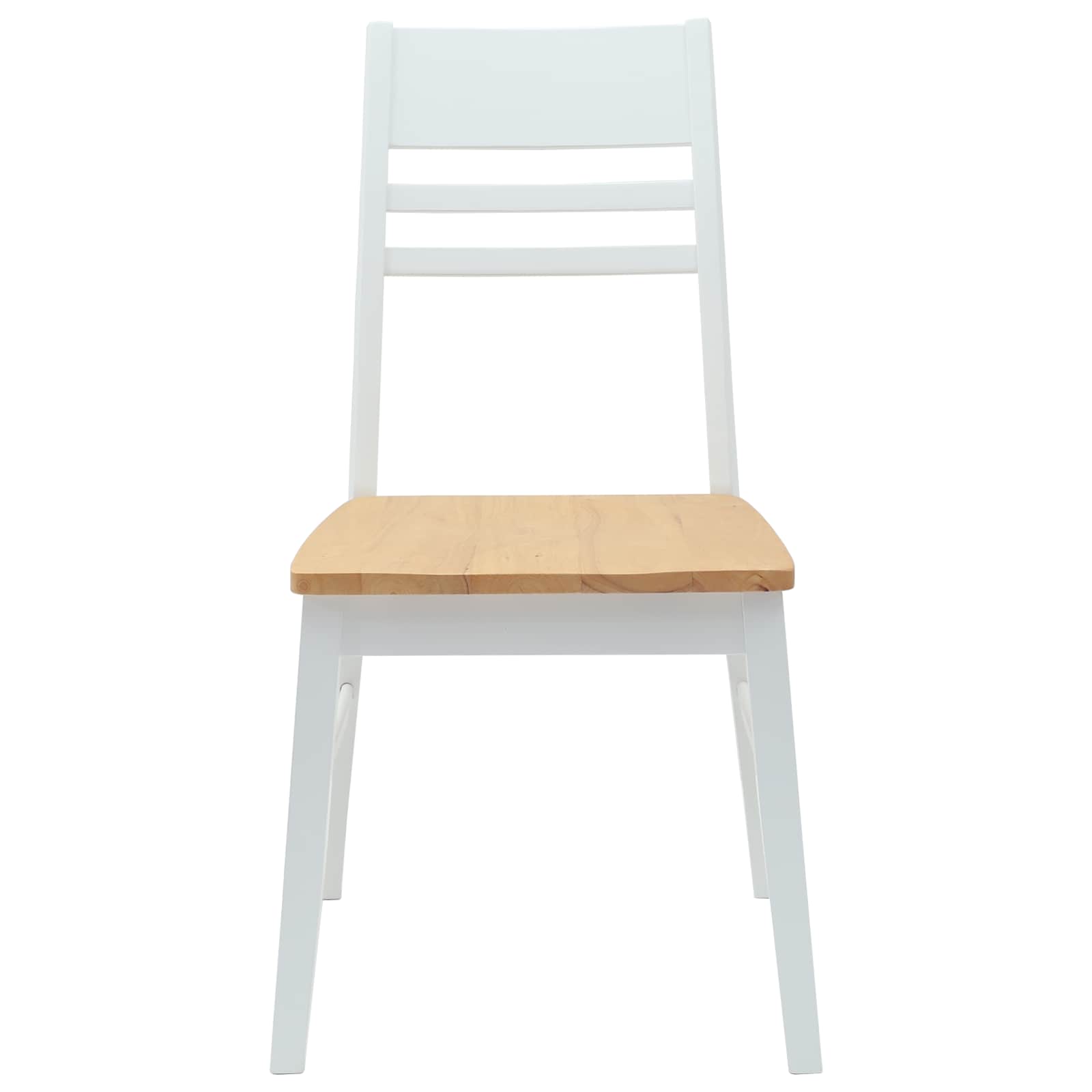 Spisestoler 2 Pcs Hvit 43 X 54 X 89 Cm Solid Gummitre