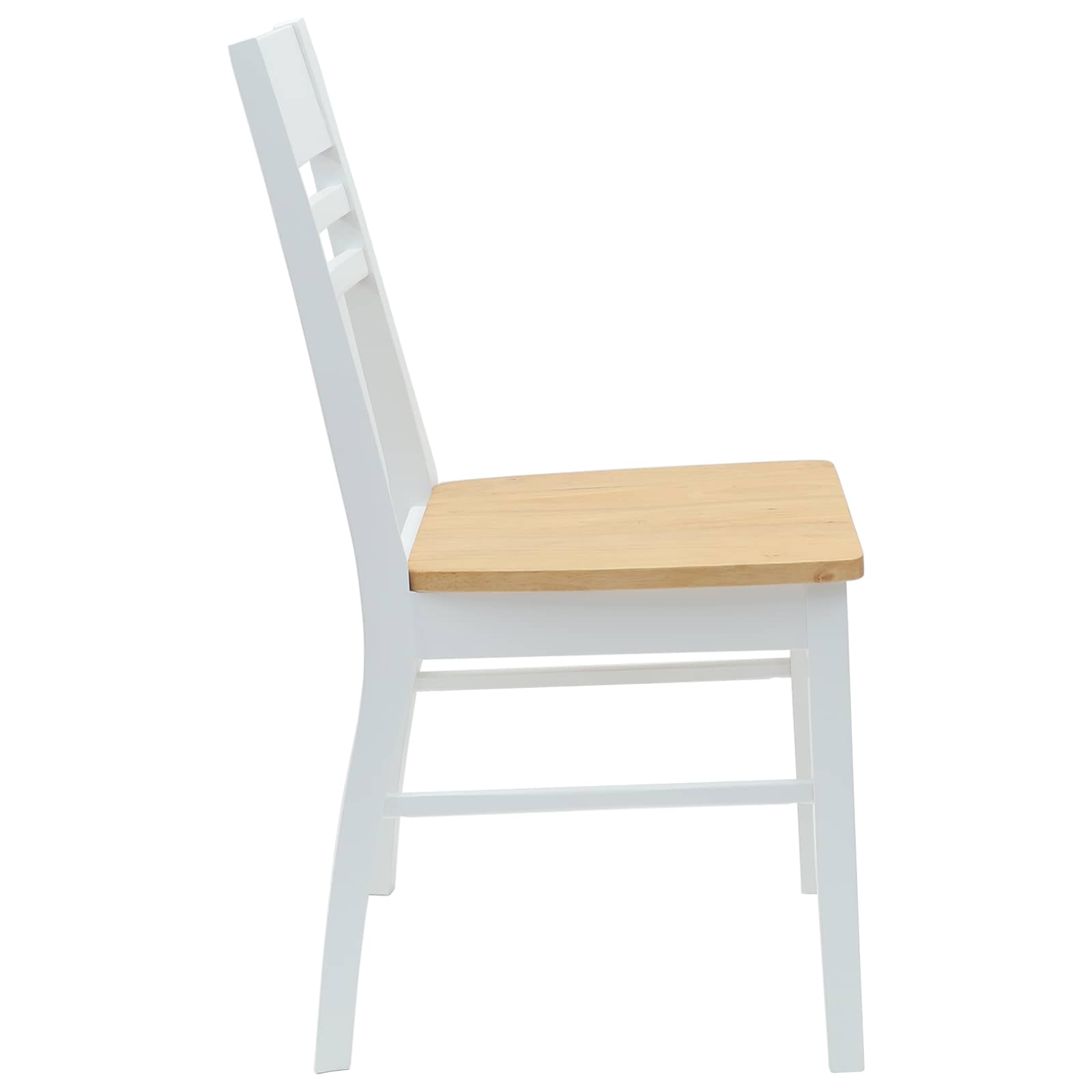 Spisestoler 2 Pcs Hvit 43 X 54 X 89 Cm Solid Gummitre